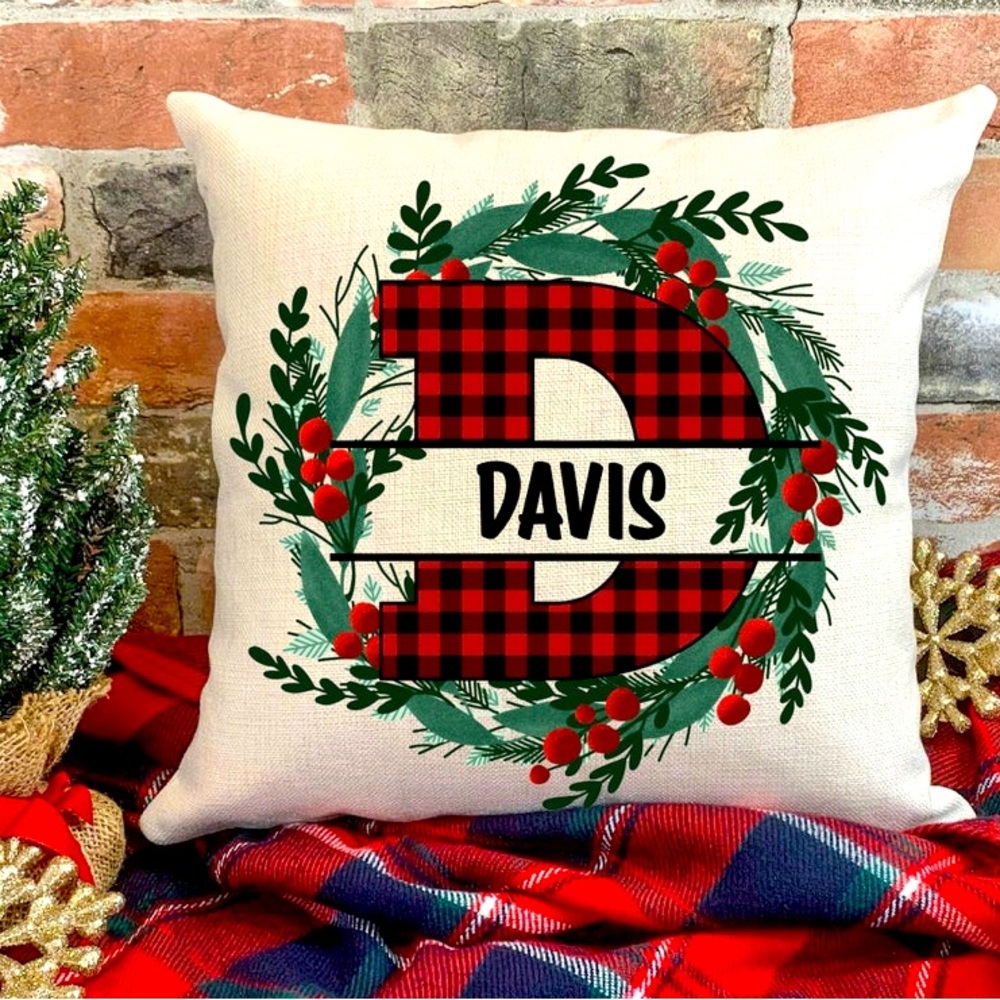 Custom Personalized Holiday Pillow